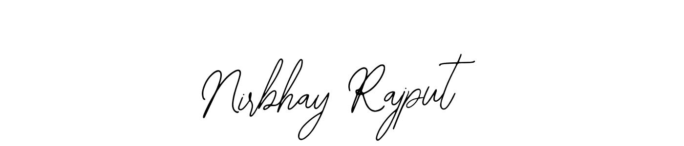 You should practise on your own different ways (Bearetta-2O07w) to write your name (Nirbhay Rajput) in signature. don't let someone else do it for you. Nirbhay Rajput signature style 12 images and pictures png