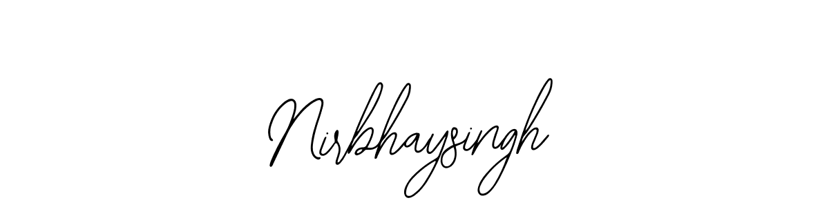 Bearetta-2O07w is a professional signature style that is perfect for those who want to add a touch of class to their signature. It is also a great choice for those who want to make their signature more unique. Get Nirbhaysingh name to fancy signature for free. Nirbhaysingh signature style 12 images and pictures png