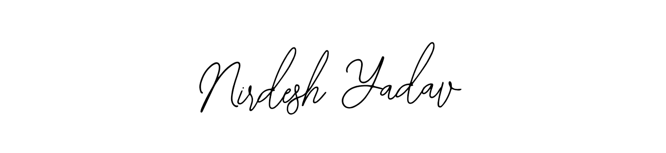 You should practise on your own different ways (Bearetta-2O07w) to write your name (Nirdesh Yadav) in signature. don't let someone else do it for you. Nirdesh Yadav signature style 12 images and pictures png