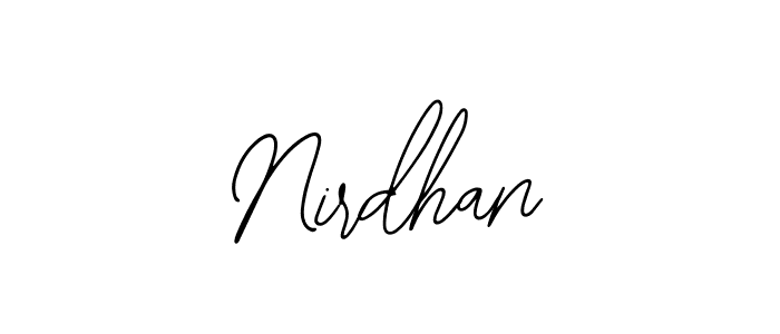 Use a signature maker to create a handwritten signature online. With this signature software, you can design (Bearetta-2O07w) your own signature for name Nirdhan. Nirdhan signature style 12 images and pictures png