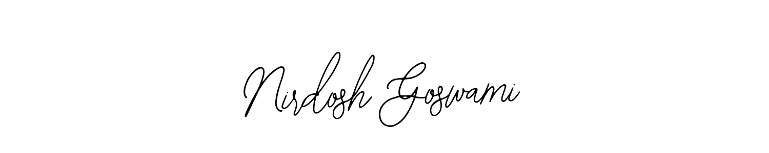 Use a signature maker to create a handwritten signature online. With this signature software, you can design (Bearetta-2O07w) your own signature for name Nirdosh Goswami. Nirdosh Goswami signature style 12 images and pictures png