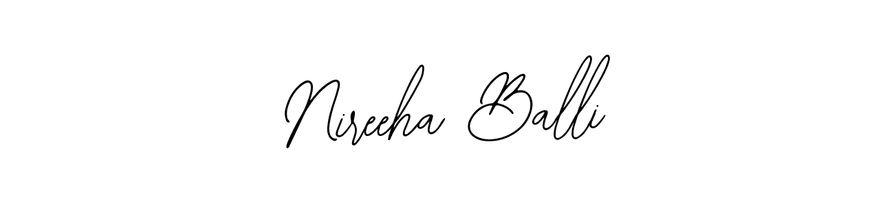 Design your own signature with our free online signature maker. With this signature software, you can create a handwritten (Bearetta-2O07w) signature for name Nireeha Balli. Nireeha Balli signature style 12 images and pictures png