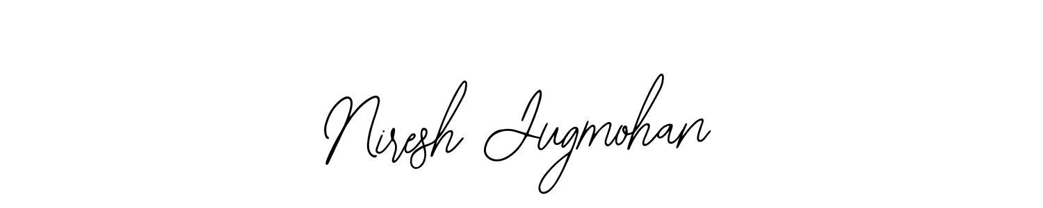 Use a signature maker to create a handwritten signature online. With this signature software, you can design (Bearetta-2O07w) your own signature for name Niresh Jugmohan. Niresh Jugmohan signature style 12 images and pictures png