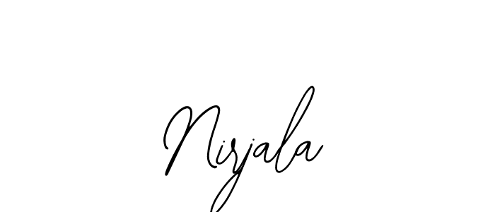 How to make Nirjala name signature. Use Bearetta-2O07w style for creating short signs online. This is the latest handwritten sign. Nirjala signature style 12 images and pictures png