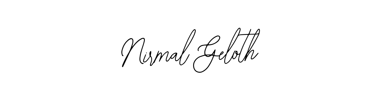 Create a beautiful signature design for name Nirmal Geloth. With this signature (Bearetta-2O07w) fonts, you can make a handwritten signature for free. Nirmal Geloth signature style 12 images and pictures png
