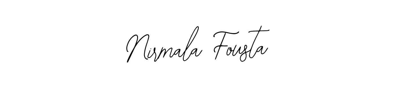 Similarly Bearetta-2O07w is the best handwritten signature design. Signature creator online .You can use it as an online autograph creator for name Nirmala Fousta. Nirmala Fousta signature style 12 images and pictures png