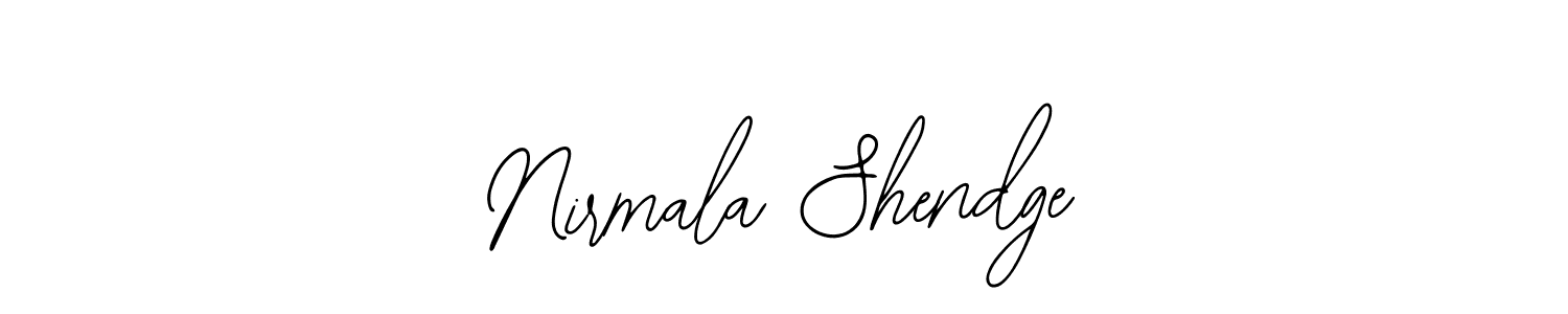 You should practise on your own different ways (Bearetta-2O07w) to write your name (Nirmala Shendge) in signature. don't let someone else do it for you. Nirmala Shendge signature style 12 images and pictures png