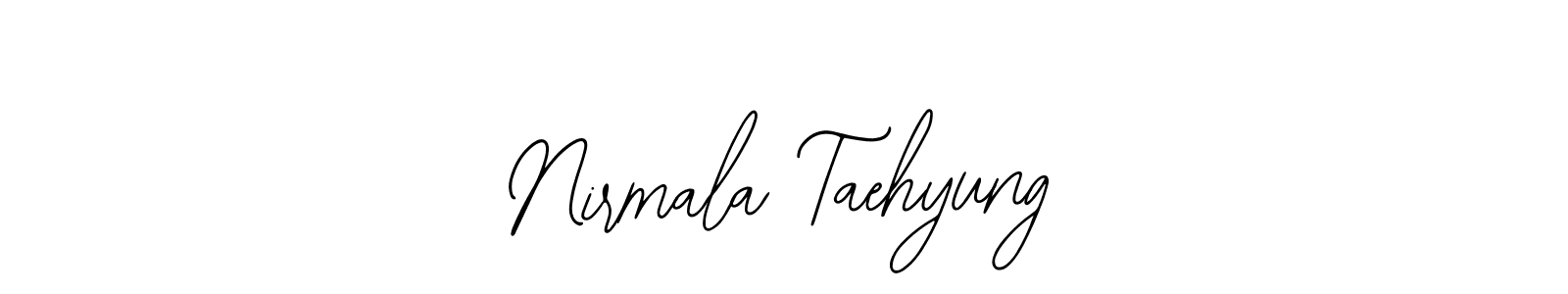 if you are searching for the best signature style for your name Nirmala Taehyung. so please give up your signature search. here we have designed multiple signature styles  using Bearetta-2O07w. Nirmala Taehyung signature style 12 images and pictures png