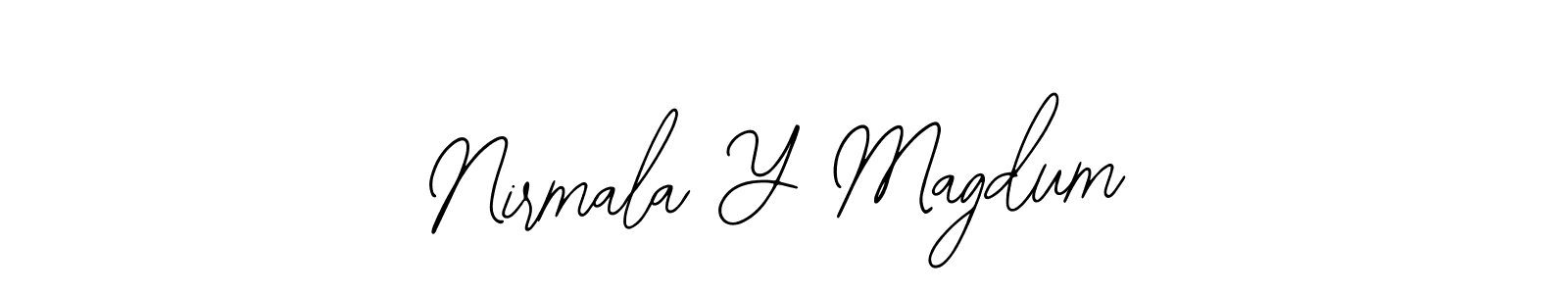 Also we have Nirmala Y Magdum name is the best signature style. Create professional handwritten signature collection using Bearetta-2O07w autograph style. Nirmala Y Magdum signature style 12 images and pictures png