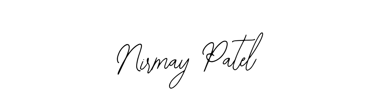How to make Nirmay Patel name signature. Use Bearetta-2O07w style for creating short signs online. This is the latest handwritten sign. Nirmay Patel signature style 12 images and pictures png