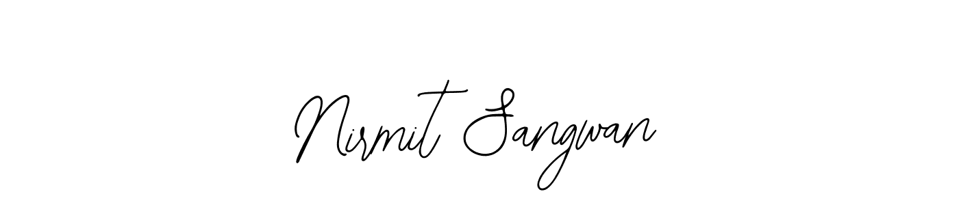 The best way (Bearetta-2O07w) to make a short signature is to pick only two or three words in your name. The name Nirmit Sangwan include a total of six letters. For converting this name. Nirmit Sangwan signature style 12 images and pictures png