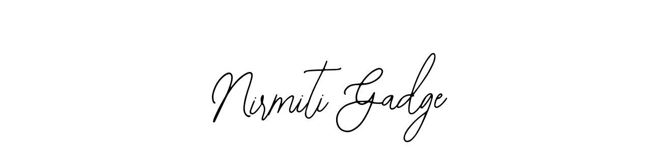 The best way (Bearetta-2O07w) to make a short signature is to pick only two or three words in your name. The name Nirmiti Gadge include a total of six letters. For converting this name. Nirmiti Gadge signature style 12 images and pictures png