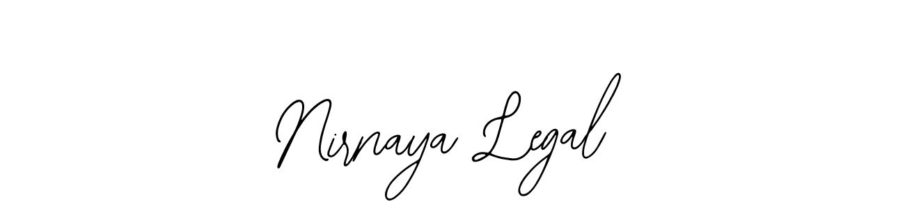 How to make Nirnaya Legal name signature. Use Bearetta-2O07w style for creating short signs online. This is the latest handwritten sign. Nirnaya Legal signature style 12 images and pictures png