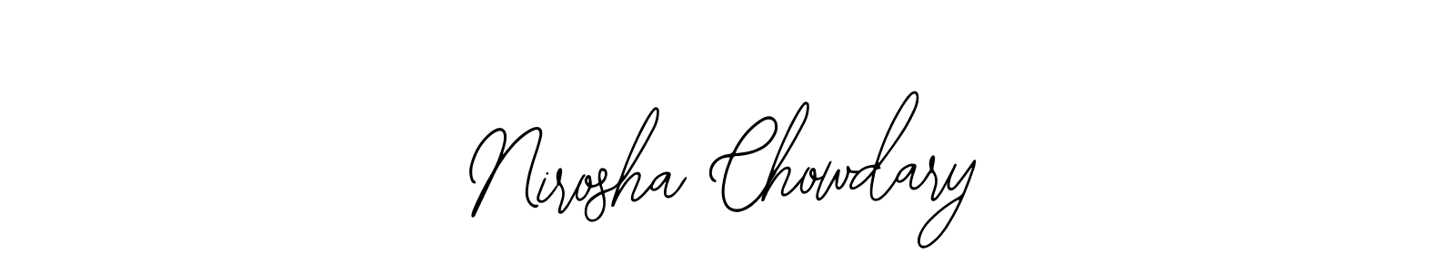Use a signature maker to create a handwritten signature online. With this signature software, you can design (Bearetta-2O07w) your own signature for name Nirosha Chowdary. Nirosha Chowdary signature style 12 images and pictures png