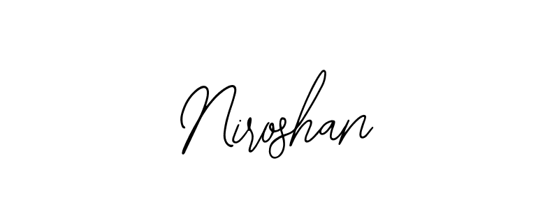 The best way (Bearetta-2O07w) to make a short signature is to pick only two or three words in your name. The name Niroshan include a total of six letters. For converting this name. Niroshan signature style 12 images and pictures png