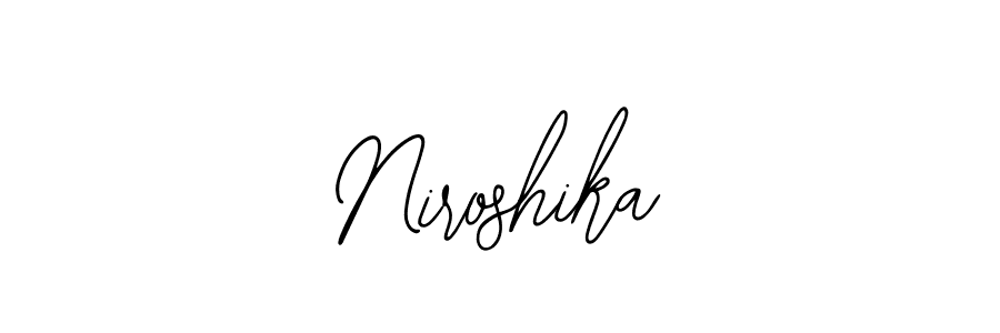 How to make Niroshika signature? Bearetta-2O07w is a professional autograph style. Create handwritten signature for Niroshika name. Niroshika signature style 12 images and pictures png