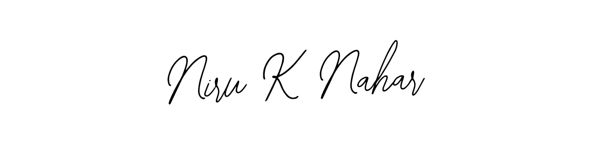 You should practise on your own different ways (Bearetta-2O07w) to write your name (Niru K Nahar) in signature. don't let someone else do it for you. Niru K Nahar signature style 12 images and pictures png