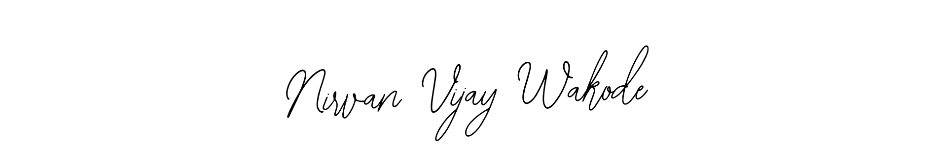 This is the best signature style for the Nirvan Vijay Wakode name. Also you like these signature font (Bearetta-2O07w). Mix name signature. Nirvan Vijay Wakode signature style 12 images and pictures png