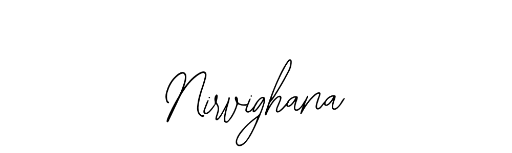 Use a signature maker to create a handwritten signature online. With this signature software, you can design (Bearetta-2O07w) your own signature for name Nirvighana. Nirvighana signature style 12 images and pictures png