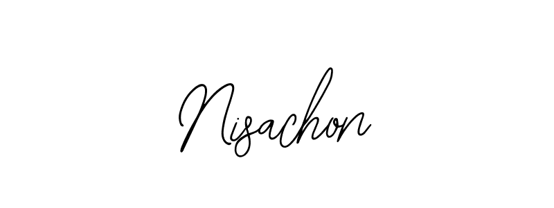 How to make Nisachon name signature. Use Bearetta-2O07w style for creating short signs online. This is the latest handwritten sign. Nisachon signature style 12 images and pictures png