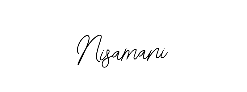 Use a signature maker to create a handwritten signature online. With this signature software, you can design (Bearetta-2O07w) your own signature for name Nisamani. Nisamani signature style 12 images and pictures png