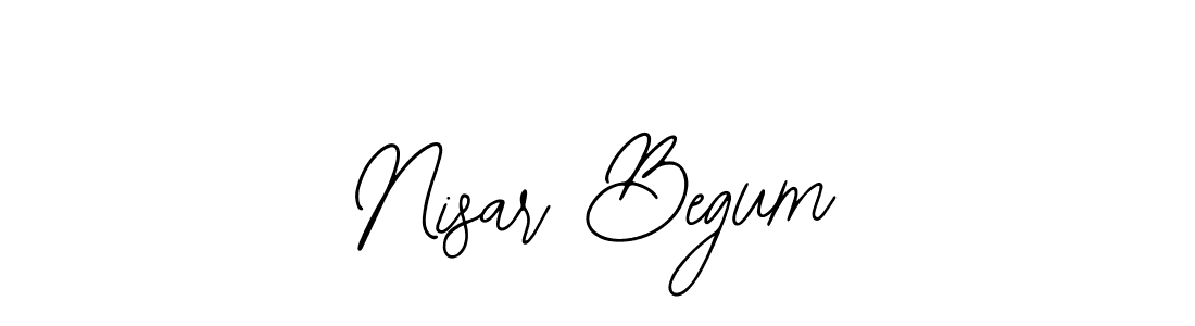 You should practise on your own different ways (Bearetta-2O07w) to write your name (Nisar Begum) in signature. don't let someone else do it for you. Nisar Begum signature style 12 images and pictures png