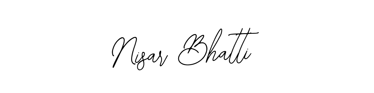 The best way (Bearetta-2O07w) to make a short signature is to pick only two or three words in your name. The name Nisar Bhatti include a total of six letters. For converting this name. Nisar Bhatti signature style 12 images and pictures png