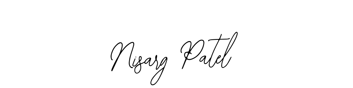 Use a signature maker to create a handwritten signature online. With this signature software, you can design (Bearetta-2O07w) your own signature for name Nisarg Patel. Nisarg Patel signature style 12 images and pictures png