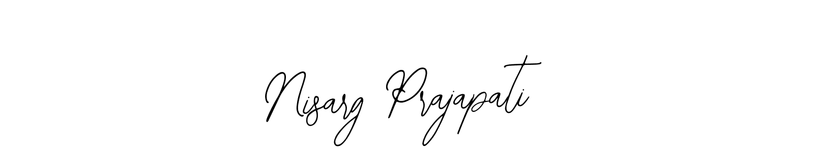 Also You can easily find your signature by using the search form. We will create Nisarg Prajapati name handwritten signature images for you free of cost using Bearetta-2O07w sign style. Nisarg Prajapati signature style 12 images and pictures png