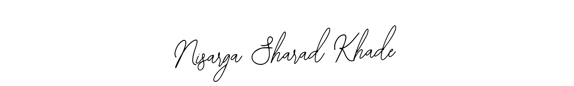 Also You can easily find your signature by using the search form. We will create Nisarga Sharad Khade name handwritten signature images for you free of cost using Bearetta-2O07w sign style. Nisarga Sharad Khade signature style 12 images and pictures png