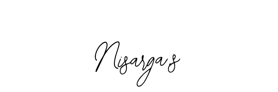 if you are searching for the best signature style for your name Nisarga.s. so please give up your signature search. here we have designed multiple signature styles  using Bearetta-2O07w. Nisarga.s signature style 12 images and pictures png