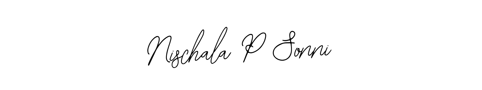 Also You can easily find your signature by using the search form. We will create Nischala P Sonni name handwritten signature images for you free of cost using Bearetta-2O07w sign style. Nischala P Sonni signature style 12 images and pictures png