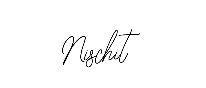 You should practise on your own different ways (Bearetta-2O07w) to write your name (Nischit) in signature. don't let someone else do it for you. Nischit signature style 12 images and pictures png