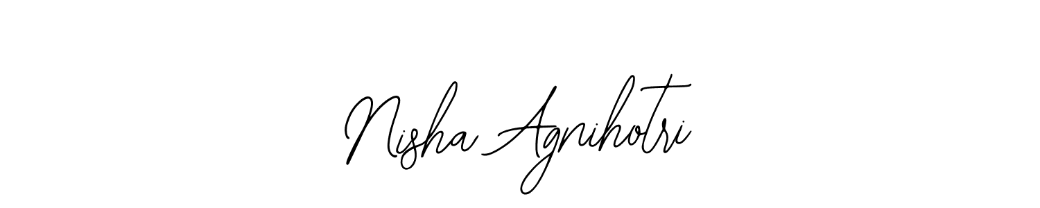 How to make Nisha Agnihotri signature? Bearetta-2O07w is a professional autograph style. Create handwritten signature for Nisha Agnihotri name. Nisha Agnihotri signature style 12 images and pictures png