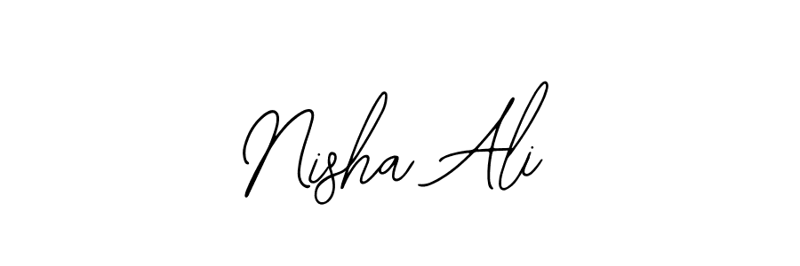 How to make Nisha Ali name signature. Use Bearetta-2O07w style for creating short signs online. This is the latest handwritten sign. Nisha Ali signature style 12 images and pictures png