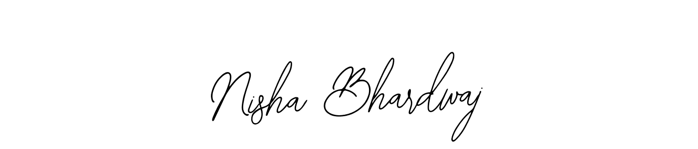 This is the best signature style for the Nisha Bhardwaj name. Also you like these signature font (Bearetta-2O07w). Mix name signature. Nisha Bhardwaj signature style 12 images and pictures png