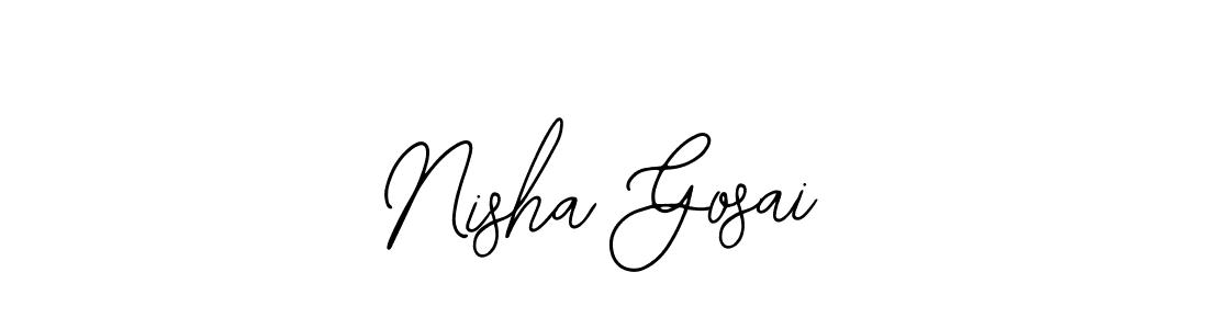 Nisha Gosai stylish signature style. Best Handwritten Sign (Bearetta-2O07w) for my name. Handwritten Signature Collection Ideas for my name Nisha Gosai. Nisha Gosai signature style 12 images and pictures png