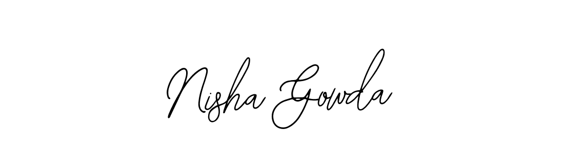 This is the best signature style for the Nisha Gowda name. Also you like these signature font (Bearetta-2O07w). Mix name signature. Nisha Gowda signature style 12 images and pictures png