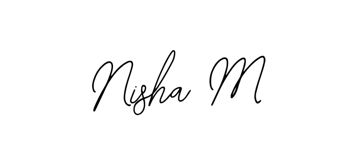 Also we have Nisha M name is the best signature style. Create professional handwritten signature collection using Bearetta-2O07w autograph style. Nisha M signature style 12 images and pictures png