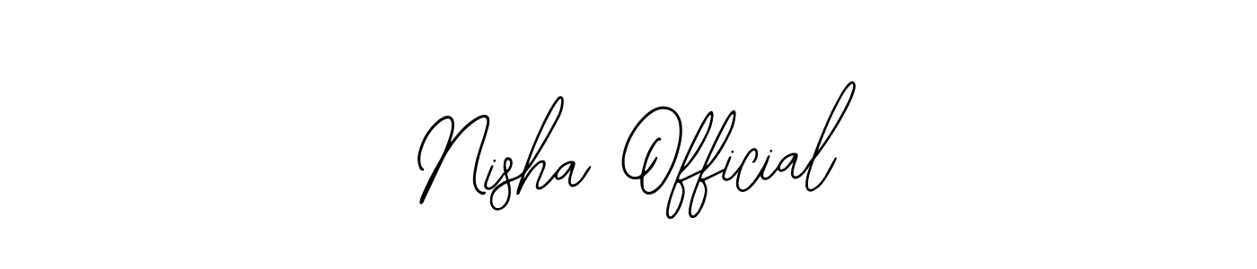 Similarly Bearetta-2O07w is the best handwritten signature design. Signature creator online .You can use it as an online autograph creator for name Nisha Official. Nisha Official signature style 12 images and pictures png