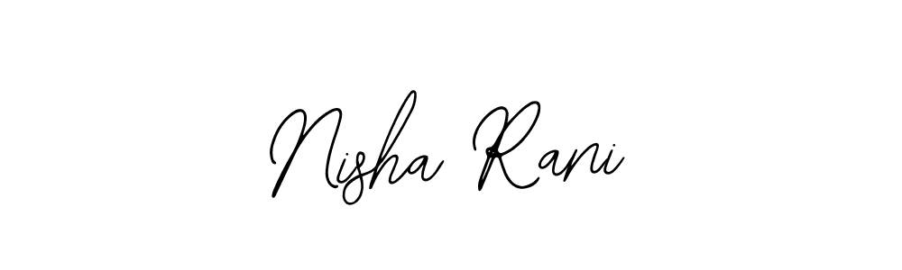 Design your own signature with our free online signature maker. With this signature software, you can create a handwritten (Bearetta-2O07w) signature for name Nisha Rani. Nisha Rani signature style 12 images and pictures png