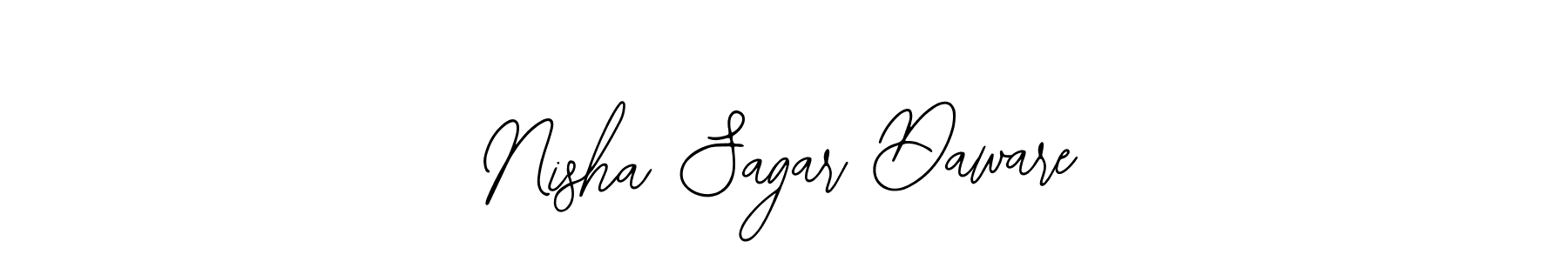 How to make Nisha Sagar Daware name signature. Use Bearetta-2O07w style for creating short signs online. This is the latest handwritten sign. Nisha Sagar Daware signature style 12 images and pictures png