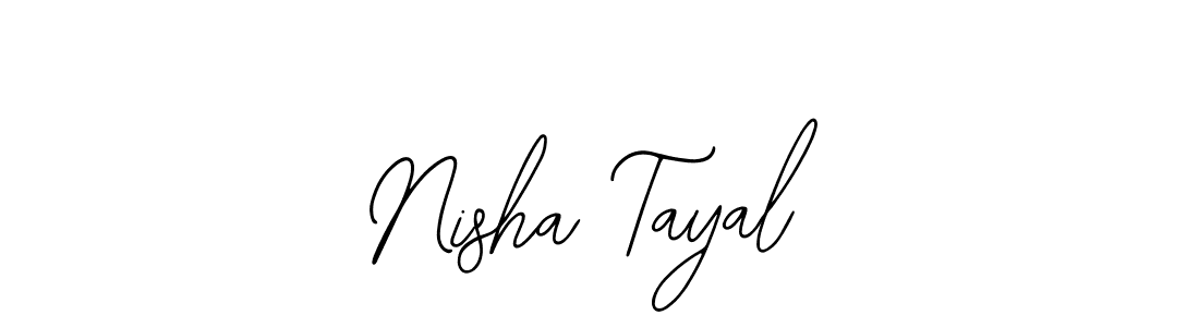 Also You can easily find your signature by using the search form. We will create Nisha Tayal name handwritten signature images for you free of cost using Bearetta-2O07w sign style. Nisha Tayal signature style 12 images and pictures png