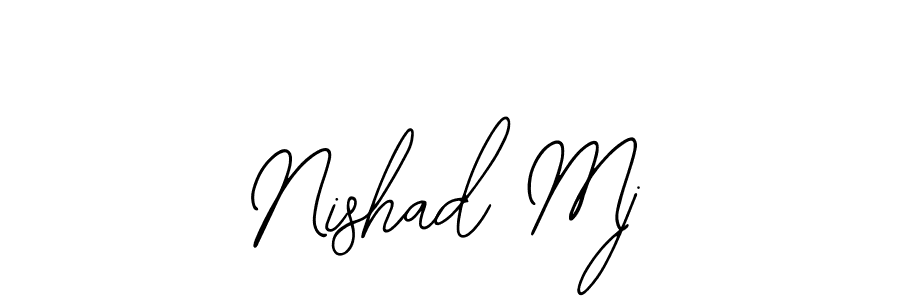 Nishad Mj stylish signature style. Best Handwritten Sign (Bearetta-2O07w) for my name. Handwritten Signature Collection Ideas for my name Nishad Mj. Nishad Mj signature style 12 images and pictures png
