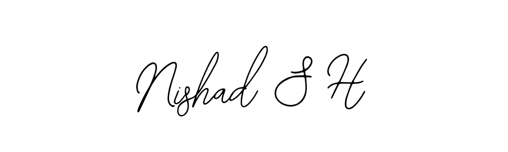 Make a beautiful signature design for name Nishad S H. Use this online signature maker to create a handwritten signature for free. Nishad S H signature style 12 images and pictures png