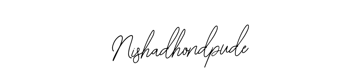 The best way (Bearetta-2O07w) to make a short signature is to pick only two or three words in your name. The name Nishadhondpude include a total of six letters. For converting this name. Nishadhondpude signature style 12 images and pictures png