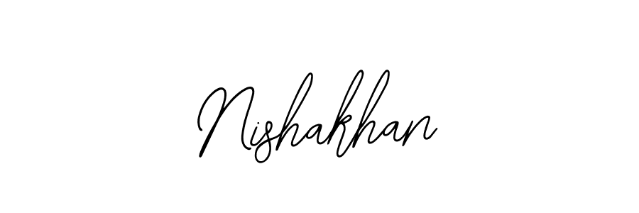You should practise on your own different ways (Bearetta-2O07w) to write your name (Nishakhan) in signature. don't let someone else do it for you. Nishakhan signature style 12 images and pictures png