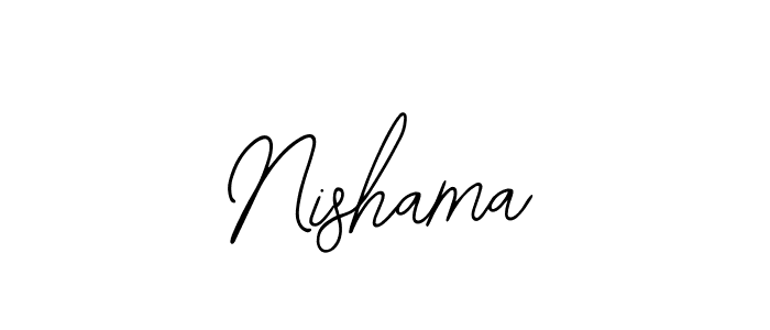 The best way (Bearetta-2O07w) to make a short signature is to pick only two or three words in your name. The name Nishama include a total of six letters. For converting this name. Nishama signature style 12 images and pictures png