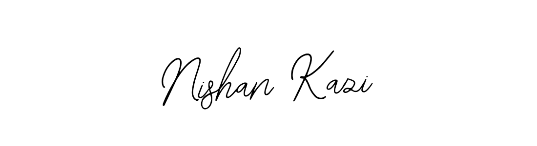 You should practise on your own different ways (Bearetta-2O07w) to write your name (Nishan Kazi) in signature. don't let someone else do it for you. Nishan Kazi signature style 12 images and pictures png