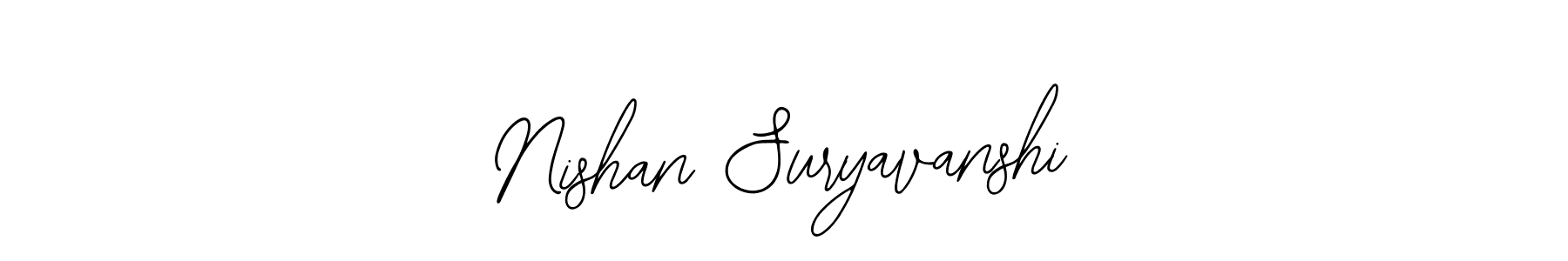 Also You can easily find your signature by using the search form. We will create Nishan Suryavanshi name handwritten signature images for you free of cost using Bearetta-2O07w sign style. Nishan Suryavanshi signature style 12 images and pictures png